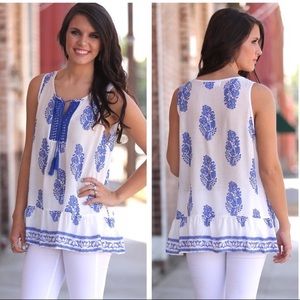 Boho Chic Ruffle Trim Tunic